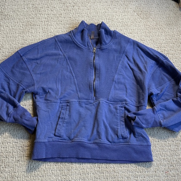FP Movement by Free People Tops - FP Movement by Free People Adeline Indigo Half-Zip Sweatshirt Womens Small